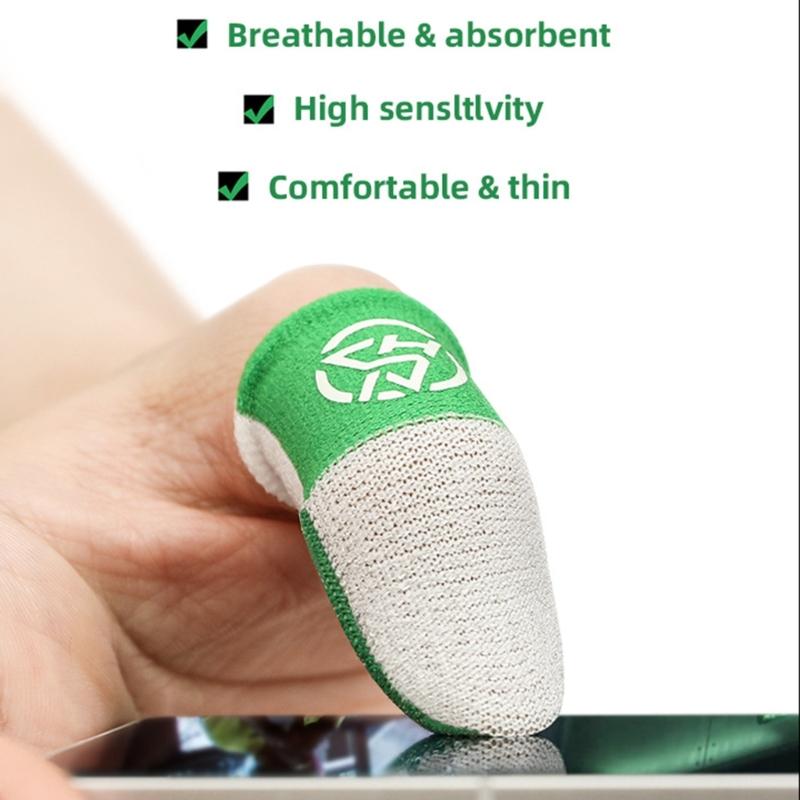 2x Breathable Anti Sweat Gaming Finger Covers Protectors With Ergonomic Stitching For Enhancing Shoot Game Performances