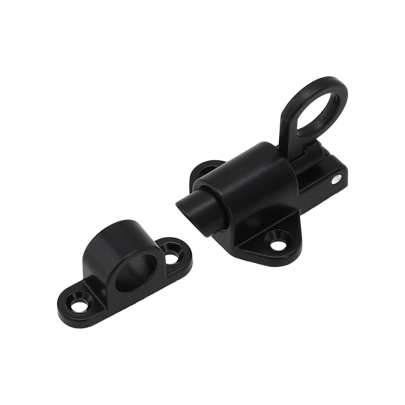 

Bolt Latch Lock Spring Aluminum Black Door Gate Ring Safe Security W/ Screws Window 2019 High quality Hot sale чорний