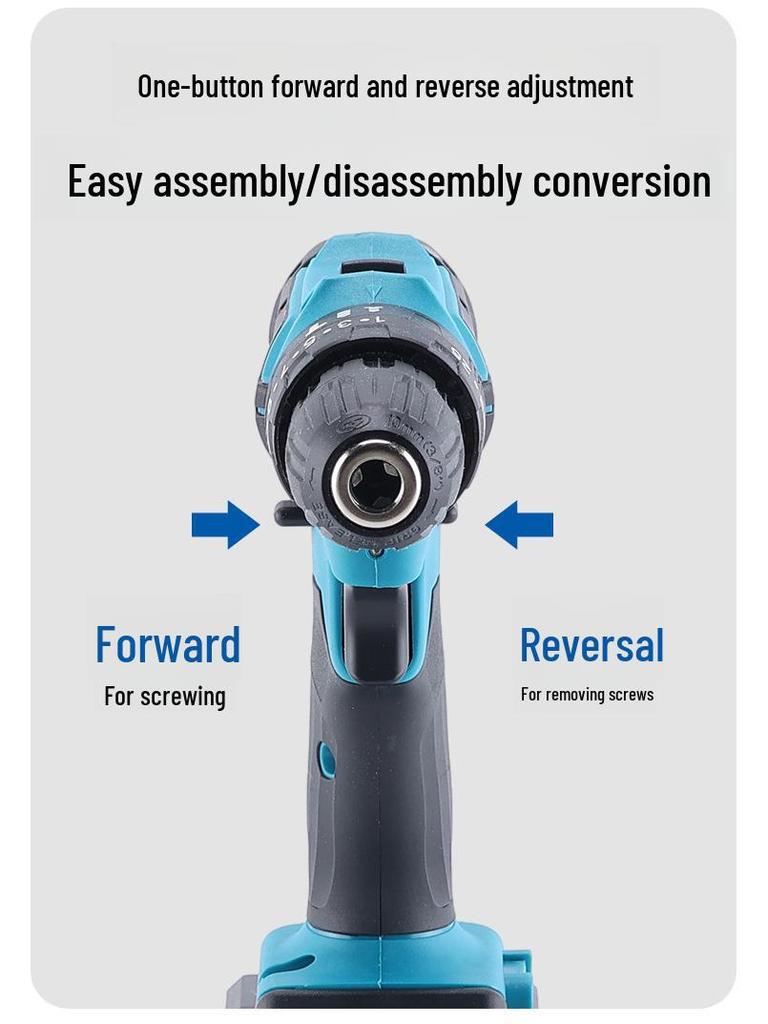 High-Power Multifunctional Lithium Electric Drill & Screwdriver Set