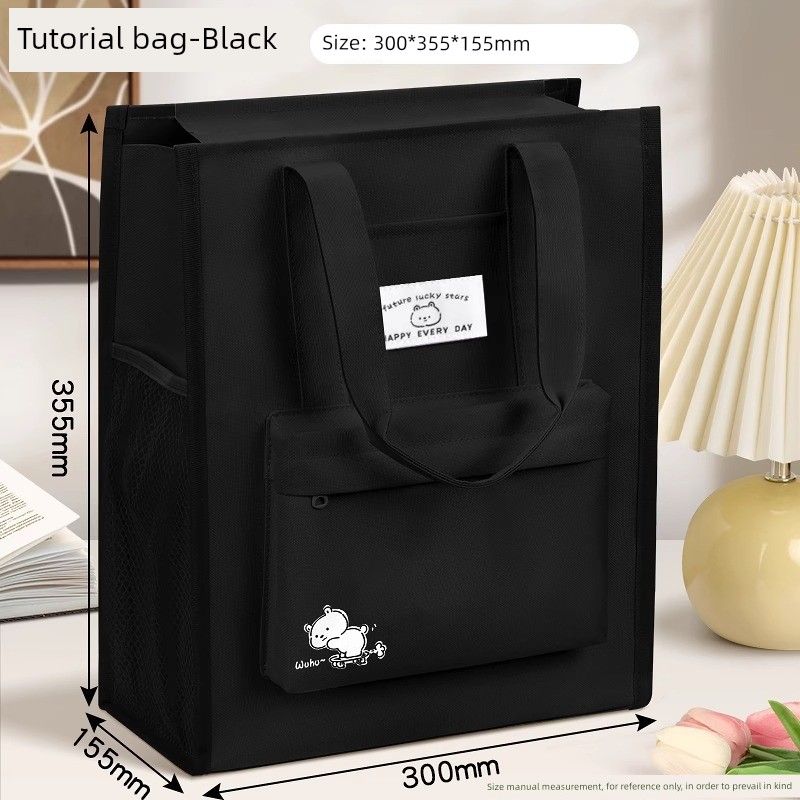 

Немецкий Учебная сумка Сумка Сумка для книг Учебная сумка Ученик средней школы Специальная сумка для хранения рабочих материалов Информационная сумка Холщовая сумка Black