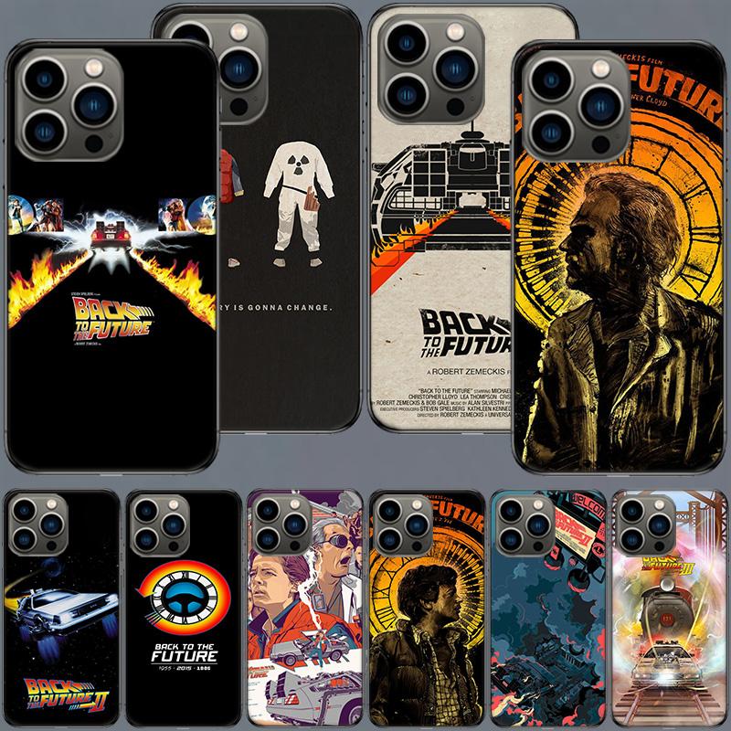 Back To The Future Phone Case For Apple Iphone 16 15+ 17 Pro Max 14 Plus 16E Air 13 12 Mini Clear Cover Silicone Cute Shel