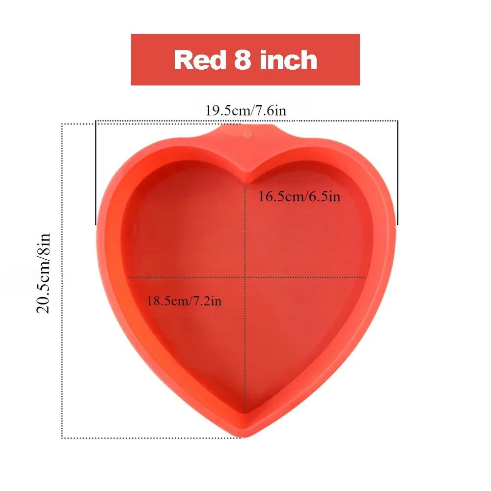 

4/6/8 In Heart Shaped Cake Silicone Pans For Baking Mousse Cake ChocolateDecoration Molds Non-stick Food Grade silicone Bakeware