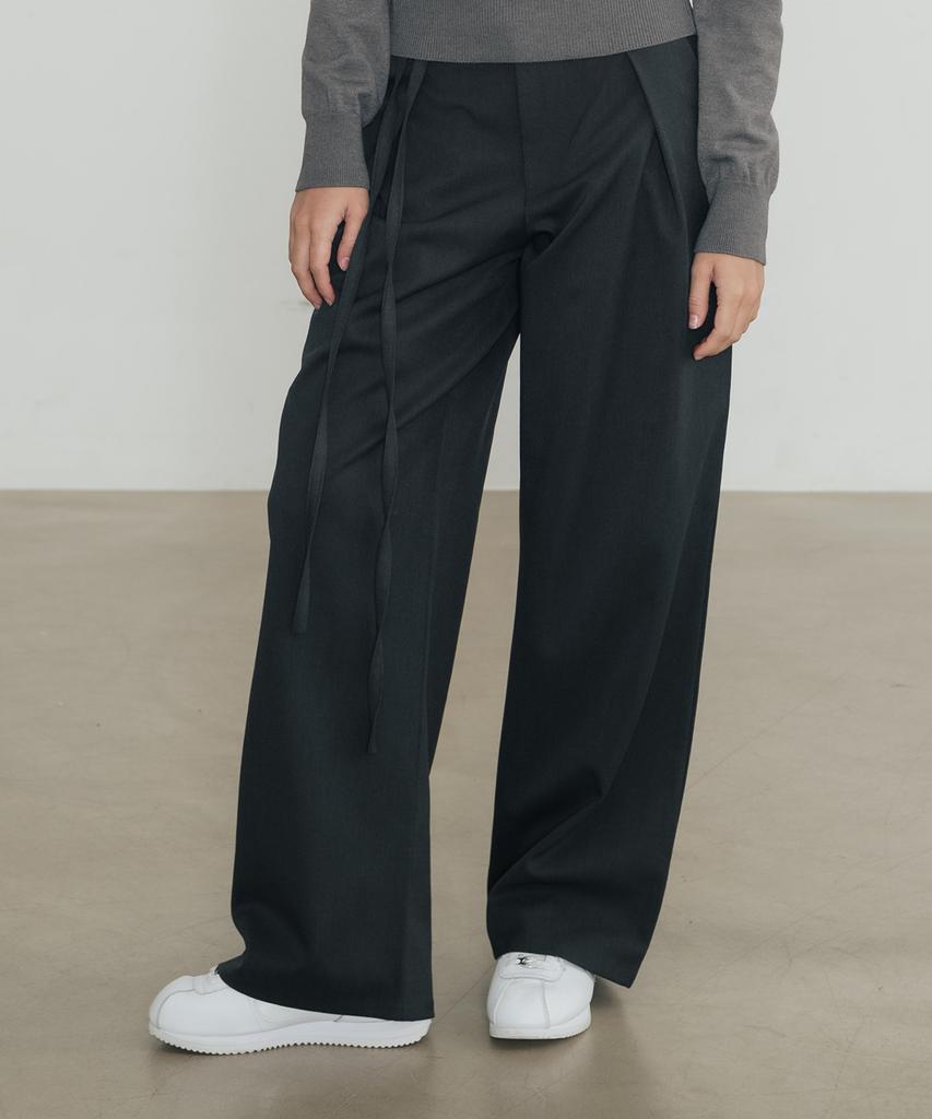 SSIN AND LEE (W) Serin Belted Slacks Charcoal