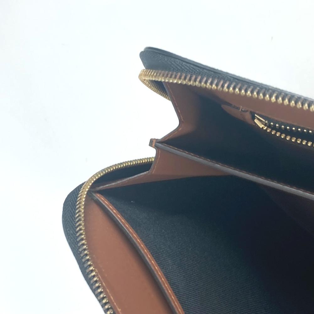 BURBERRY TB logo Bag Cluch Bag Pouch Clutch bag Leather/Canvas Brown