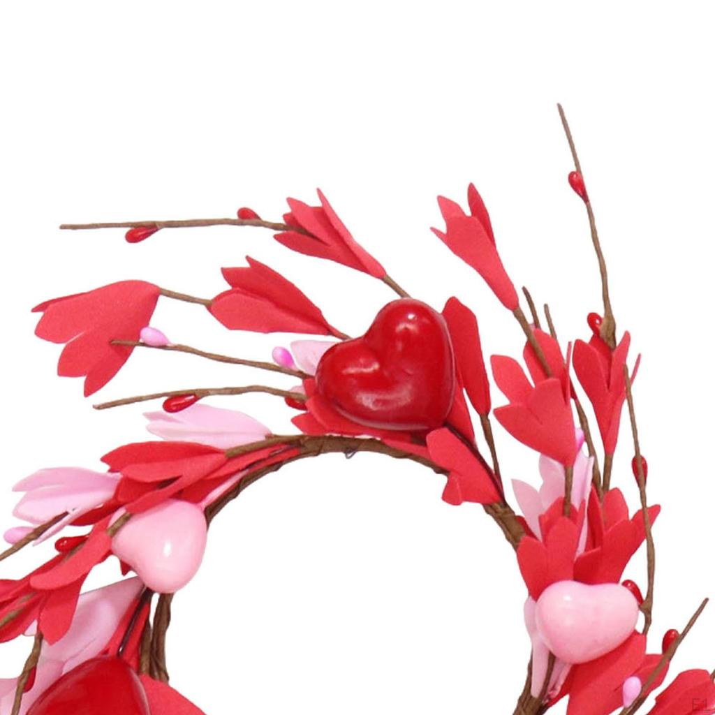 Valentine's Day Wreath for Front Door,Decorative,Valentines Decor with Heart Window Anniversary