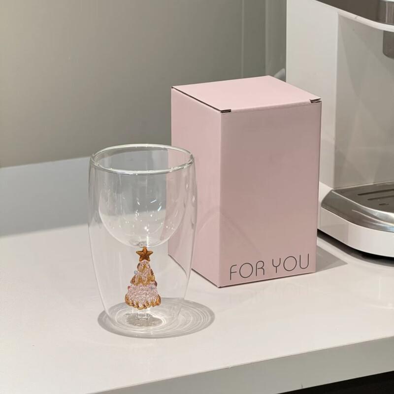

Gilded Christmas Tree Double-Layer Glass Mug