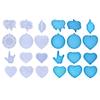 Set of 12 Pendant Molds Keychain Jewelry Mould Valentines Day Series Keychain Moulds Silicone Material Hand-Making Tools