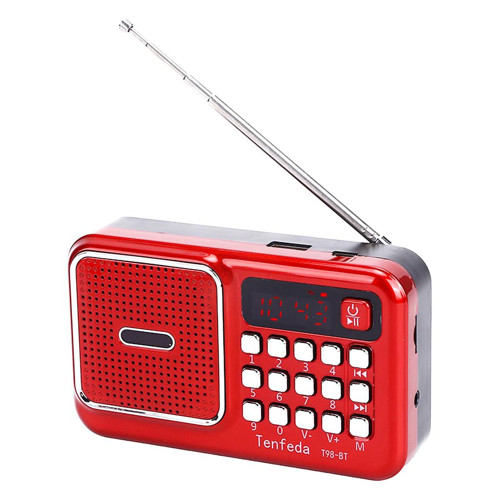 Portable FM Radio Battery Compact Operated Radio with MP3 Player for Home Office