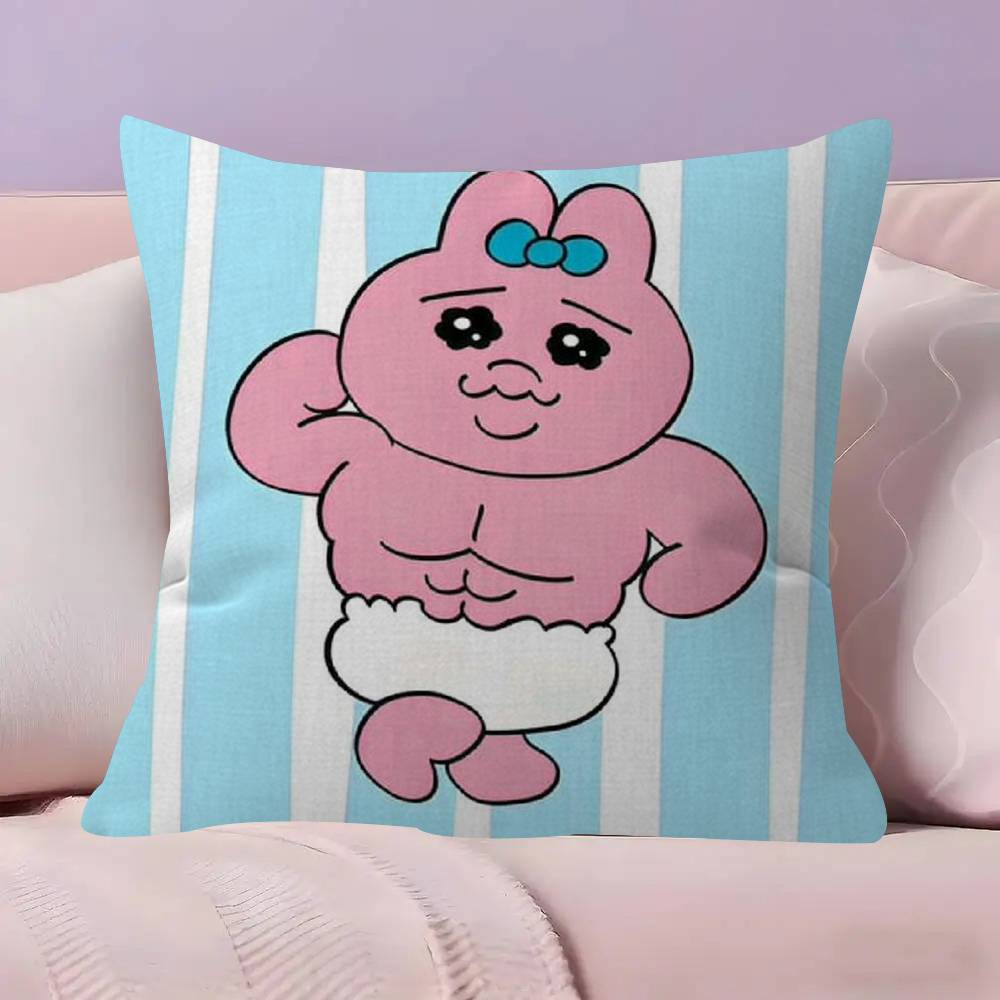 Kawaii OOpanchu Usagi  Cushion Cover 30x50 Polyester Sofa Cushions Decorative Throw Pillows Home Decoration Pillowcover