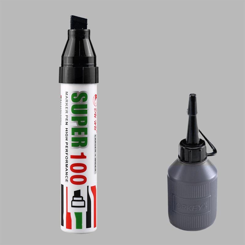 Pennarello Jumbo Impermeabile e Resistente all'Olio - Punta Extra Spessa, Inalterabile, Rosso/Blu/Nero