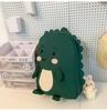 Lovely Girl's Nylon Backpack With Fun Dinosaur Design Spacious And Wear-resistant Fashionable School Bag
