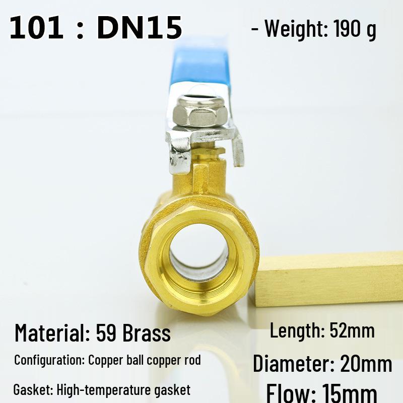 4-Point DN15 & 6-Point DN20 All-Copper Ball Valve, High-Temp Resistant, 1-Inch & 2-Inch, for Tap Water.