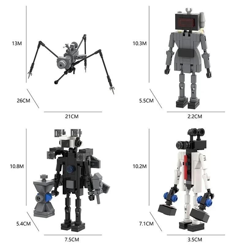 Tv Titan Man Speakerman Skibidi Toilet Horror Game Bosses Camara Building Block Cartoon Doll Model Kids Birthday Halloween Gift