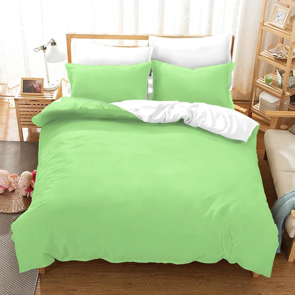 Solid Color Duvet Set Minimalist Style Three-Piece Set Suitable For Boys And Girls Bedroom Decoration