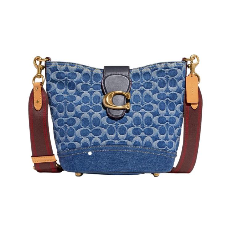 New COACH TALI Denim Bucket Bags Crossbody Bag Shoulder Bag Women's Denim Blue CA107-B4UDF