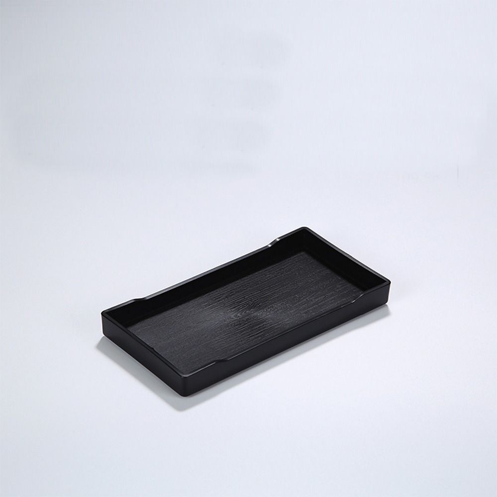 

1 Pcs Black Serving Trays Rectangle Decorative Tray New Large Plastic Tray Kitchen 1 Pcs-20.4x10.2x2.2cm чёрный