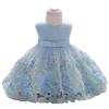 Baby Girls Princess Dress Floral Tulle Baptism Gown 1-3 Years Old Kids Wedding Photo Shoot