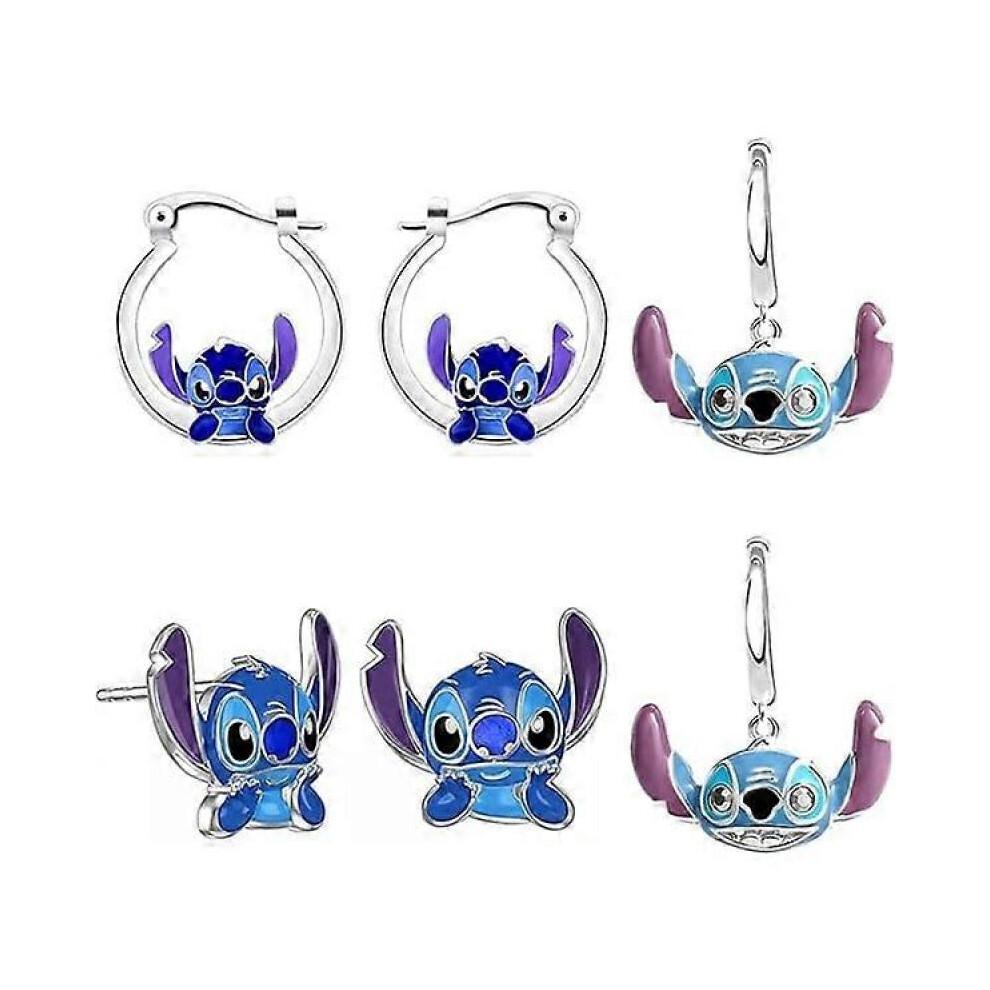 Earrings 3 Piece Set, Cute Cartoon Earrings, Hypoallergenic Earrings Gift for Women and Girls