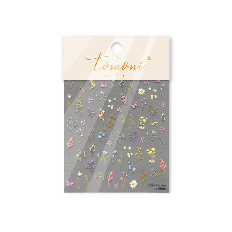Tomoni Kids' Nail Art Stickers - Japanese Floral Designs, Thin & Durable