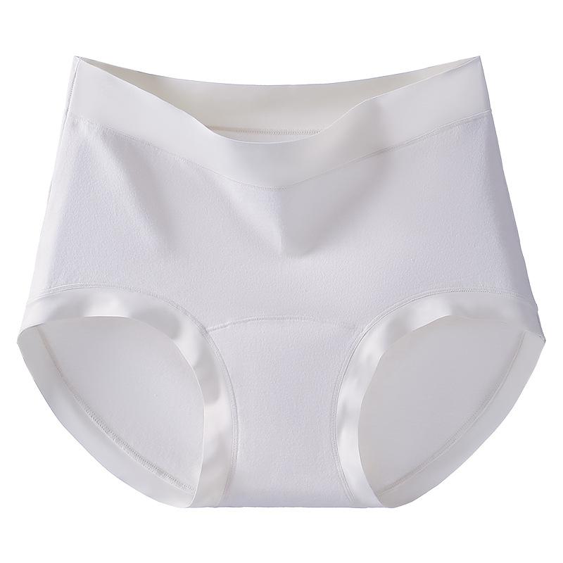 Ladies Spring and Summer Simple Pure Cotton Antibacterial Extension Crotch No Trace Breathable Briefs