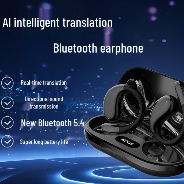 Bluetooth Wireless Sports Clip-on Earphones 2026 with AI Smart Translation