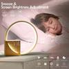 Wecker Nachttischlampe mit Weißem Rauschen Timer 3 Stufen Dimmbar Touch Tischlampe für Schlafzimmer Nachttischlampe