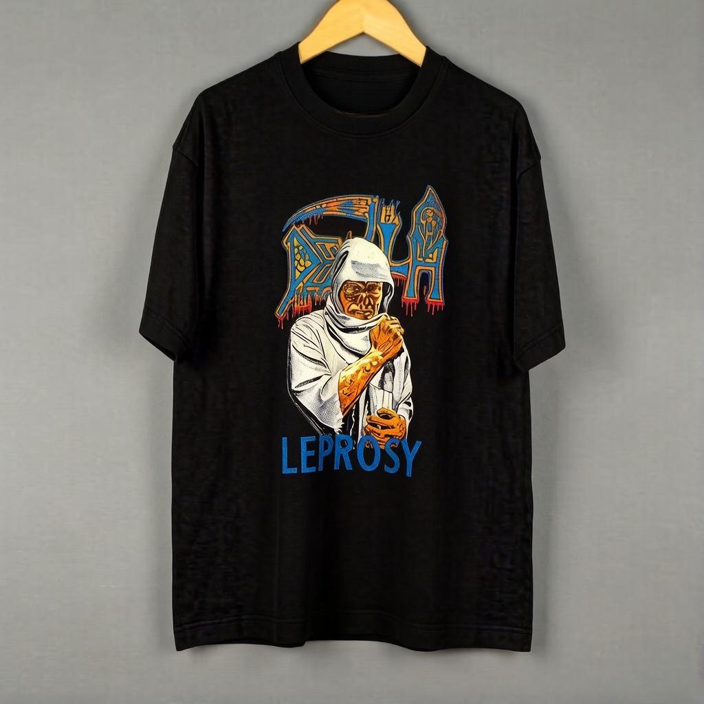 

Death Leprosy Tshirt By Ramas Chuchi Shuldiar Made of Metal Dirty Angel Design Cotton Fabric Unisexs Clothing Shortsleeved Shir 4XL