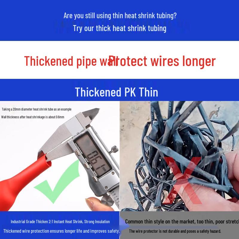 Thickened White Heat Shrink Tubing for Cable Repair and Protection