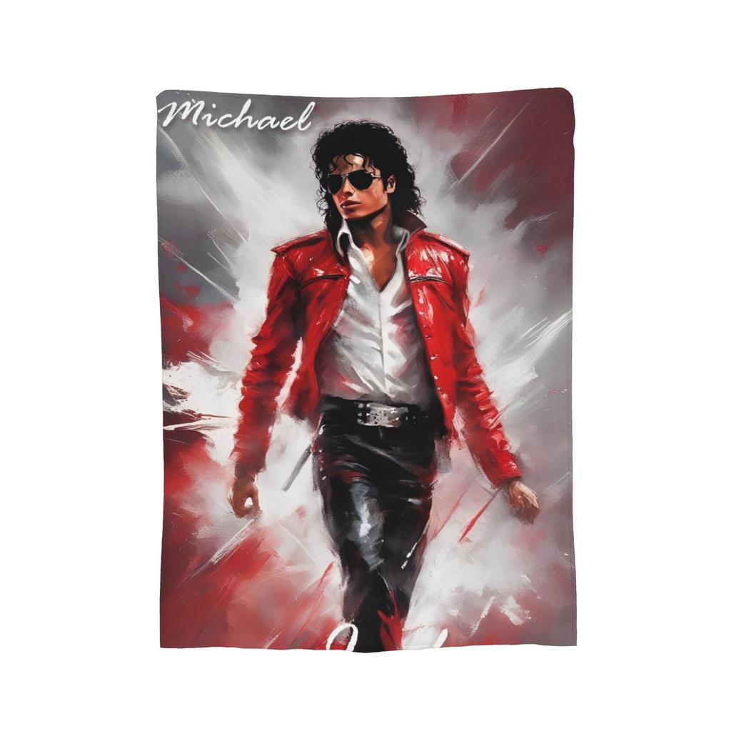 MJ Pop Rock Disco Blankets Coral Fleece Plush Summer Air Conditioning Portable Lightweight Throw Blankets for Bed Bedspread
