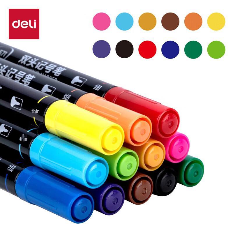 

Deli 12-Color Marker Pen Set DL-S571