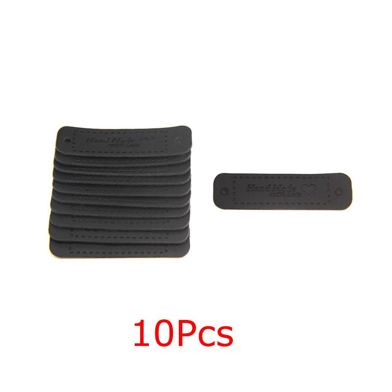 10PCS/PACK Leather Label Hot Stamped Clothing Classification Tags Gift Packaging Woven Products