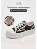 Women's Big-Head Canvas Sneakers: Versatile Thick-Soled White Casual Shoes for Students (2024 New Arrival)