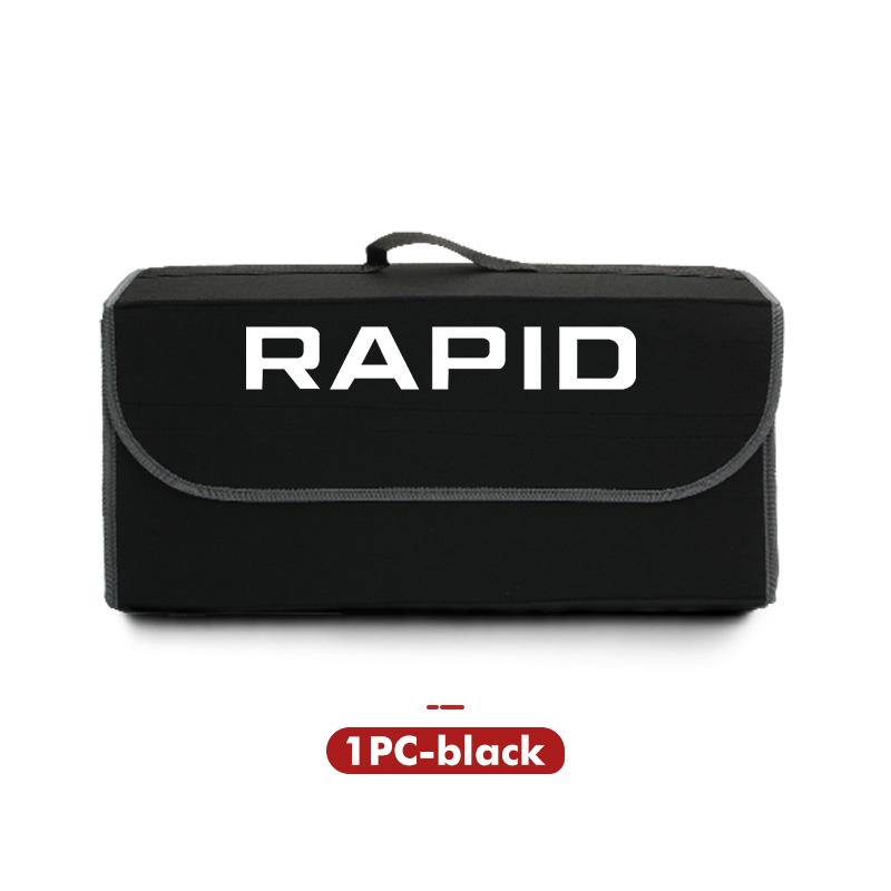 For Skoda Car Logo Trunk Storage Box Large Capacity Tool Organiser Bag Accessories S Kodiaq Octavia 2 3 Yeti Karoq Rapid Fabia