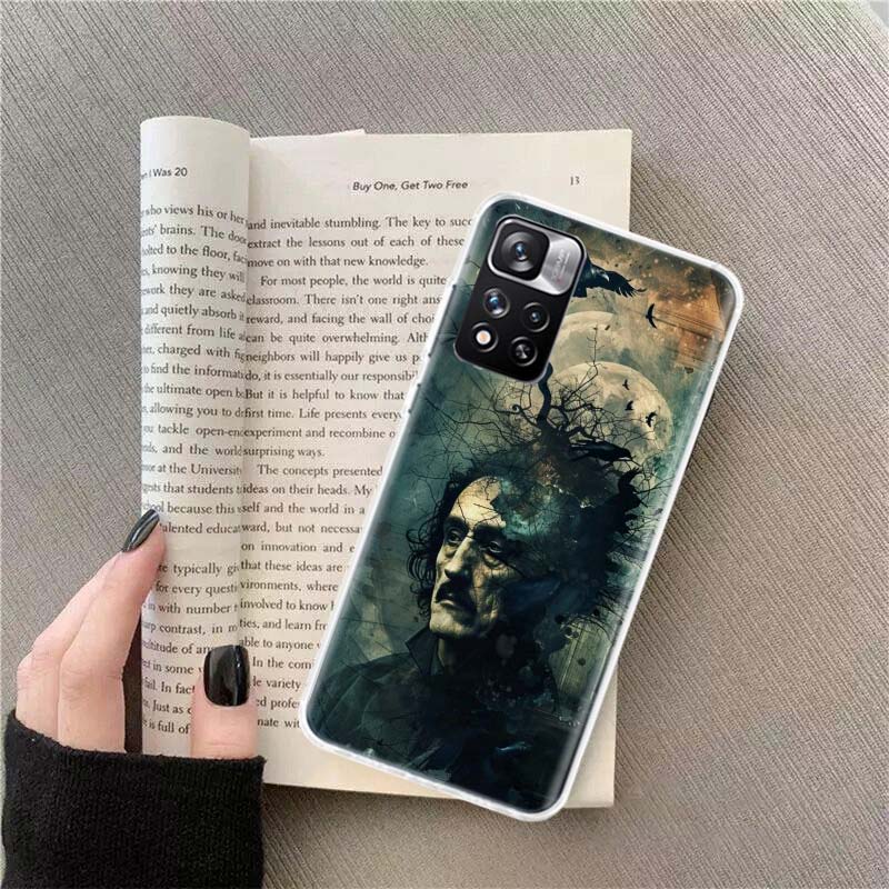 

Edgar Allan Poe Phone Case For Redmi Note 13 12 Pro Plus 14 15 Pro 5G 11 11T 11E 11S 10 Pro 10S 9 9S Cover Cell Clear TPU Capa C Redmi Note 12 4G