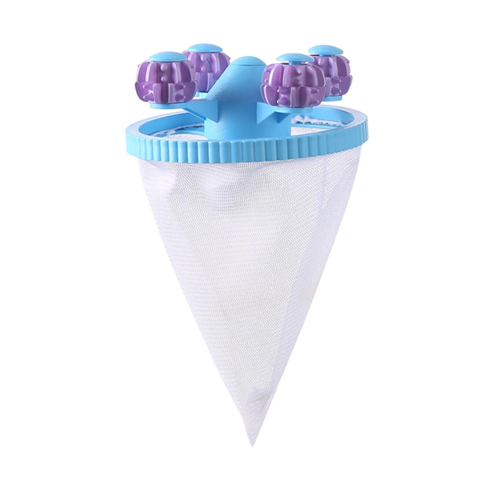 Laundry Lint Filter Bag for Washing Machine Lint Catcher Mesh Bag with Rotating Floating Balls for Hair and Lint Removal One Size