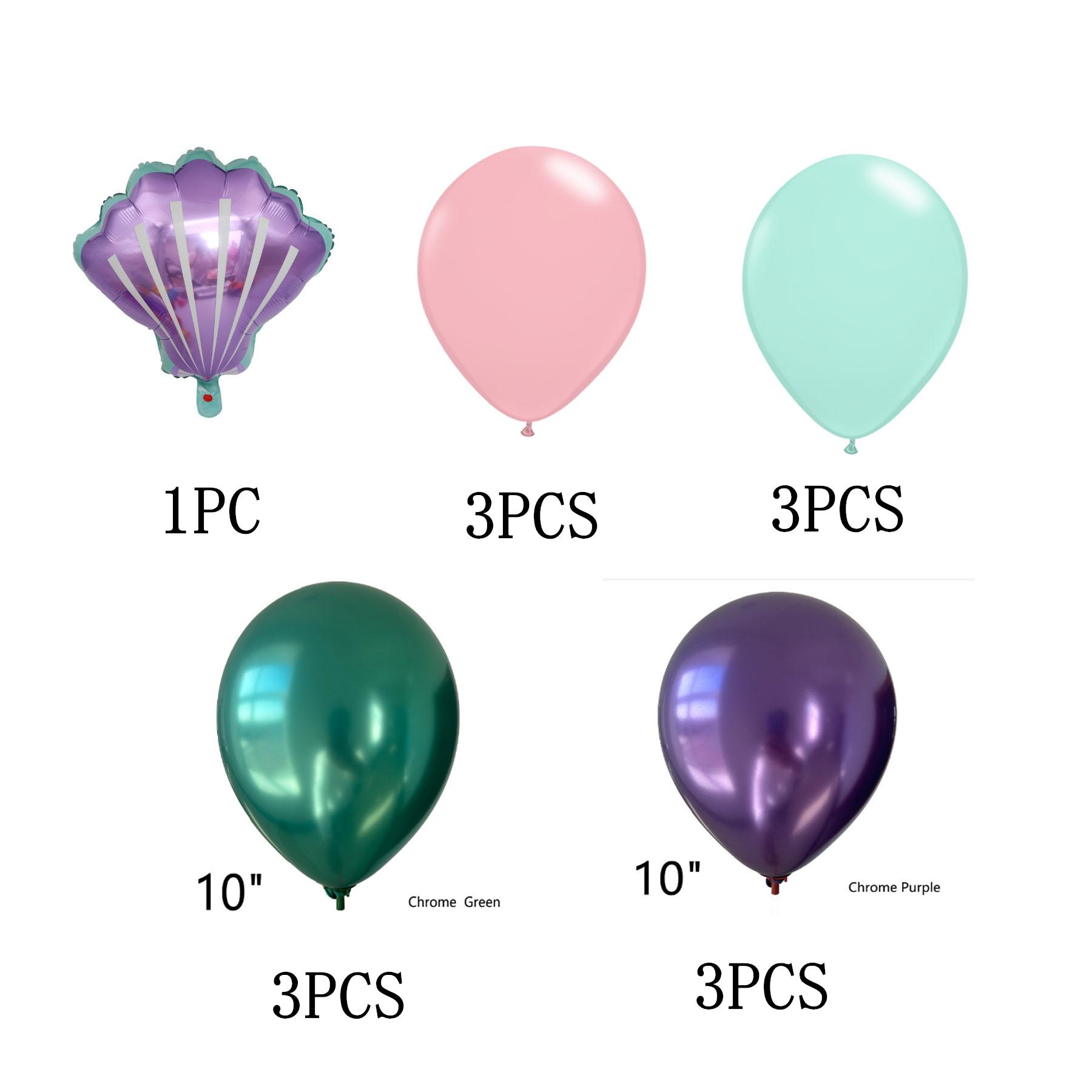 

DIY в форме ракушки, украшения из воздушных шаров, подводный мир, украшение для дня рождения, латексный шар, подарок для девочки, детский душ, вечерние поставки