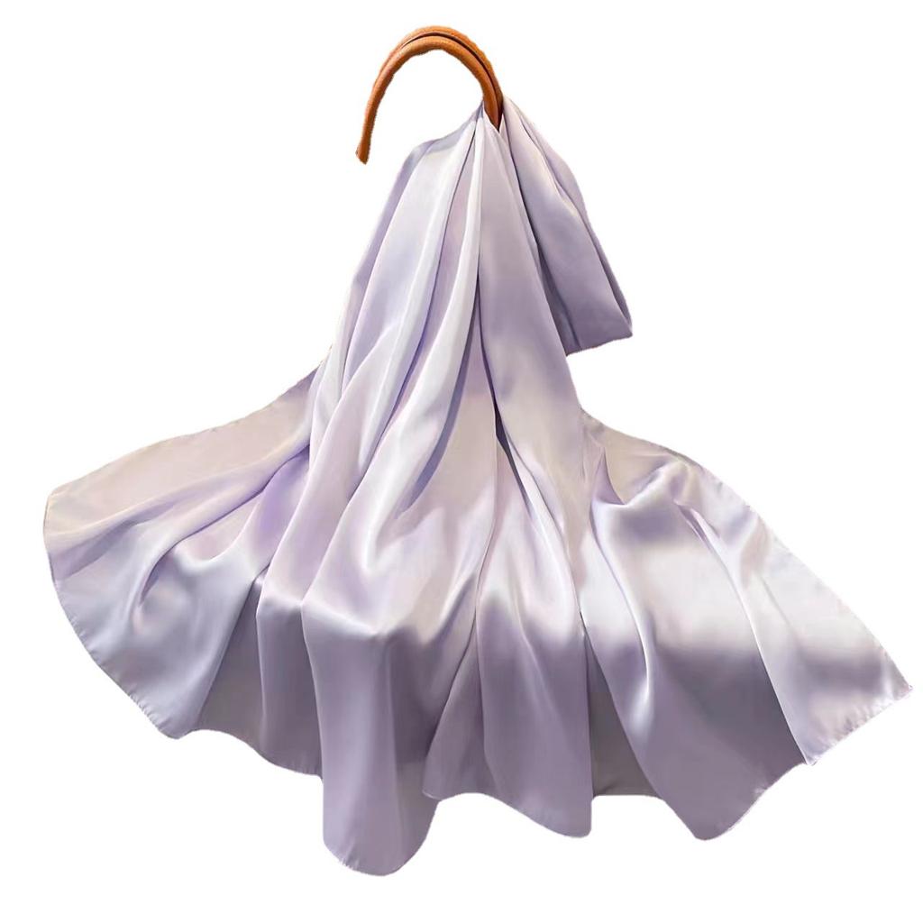 New solid colour anti-silk scarf spring and autumn sunscreen beach towel female silk scarf outside the air conditioning shawl