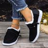 Women's Plus Size New Low Top Fleece Cuffed Lace Up Warm Casual Cotton Shoes