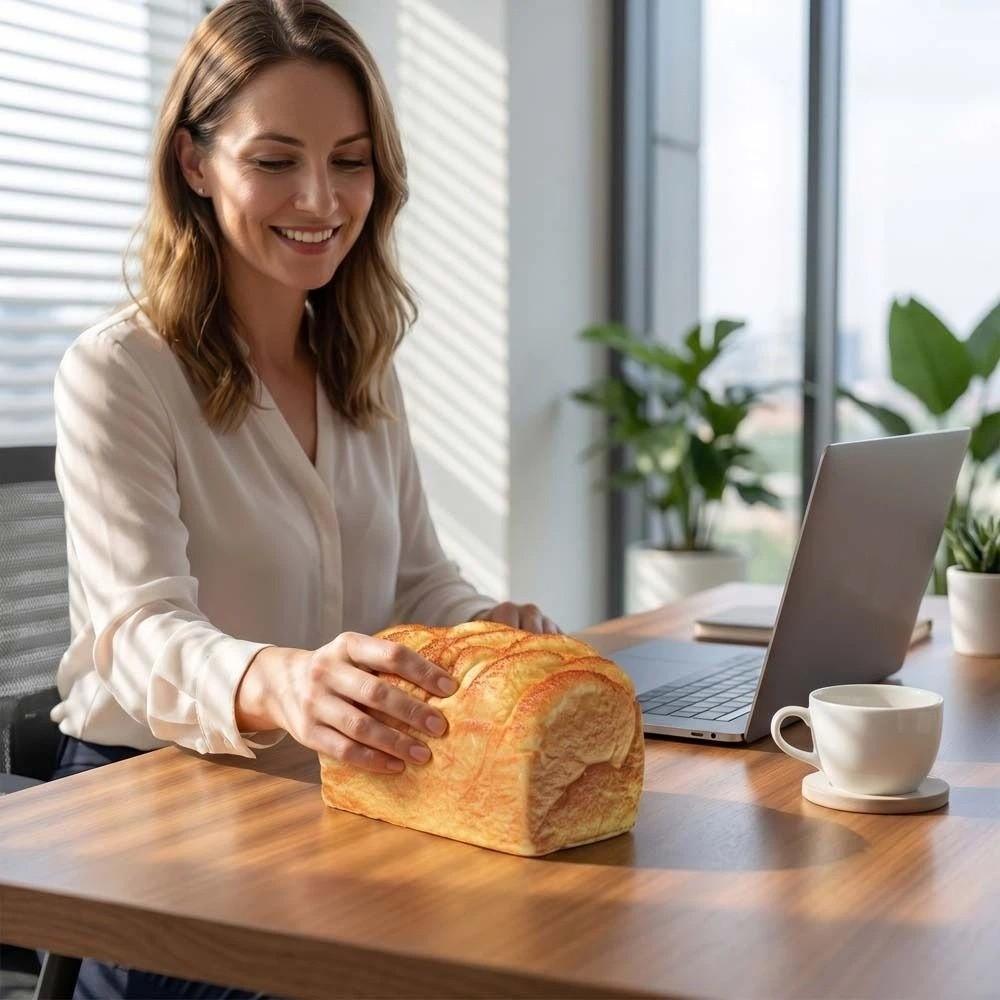 Prank Decoration Sensory Fidget Big Toast Simulated Simulated Bread Squishy  Funny