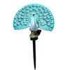 Colorful Changing Solar Peacock Light Waterproof LED Landscape Light  Patio Decor