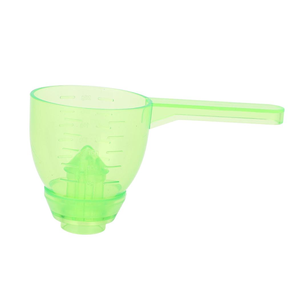 Messlöffel Trichter mit Skala Auslaufsicherer ABS Pulver Messlöffel für Küchenwerkzeug Grün