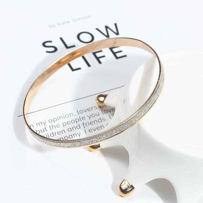 

Korean Style Frosted Rose Gold Bangle Bracelet Jewelry Accessories золотой