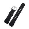 20mm Silicone Rubber Watch Strap with Convex Joint, Black, for Men and Women, Sport Watch Band, Bracelet, Accessories for Casio Edifice EF-552 (Black,