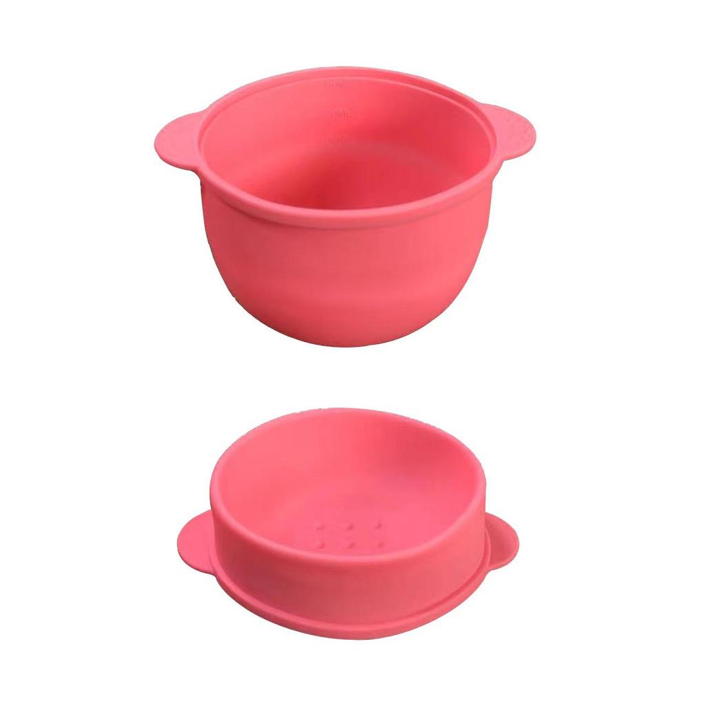 Collapsible Silicone Face Mask Mixing Bowl With Scale Heat Resistant Wax Melting Pot For Beauty Care