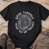 Grow Through What You Go Through Shirt, Tree Ring Woodcut Graphic Tee