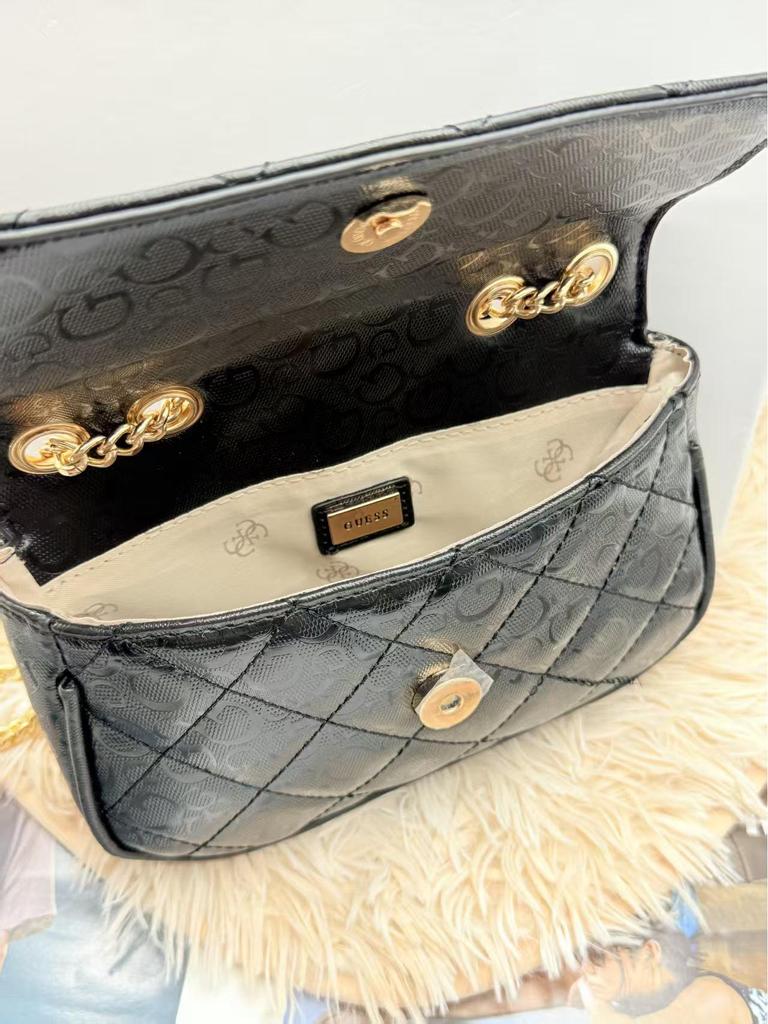 European & American 2025 Glossy Diamond Lattice Women's Fragrant Style Crossbody Chain Bag - Fashionable, Versatile, and Stylish