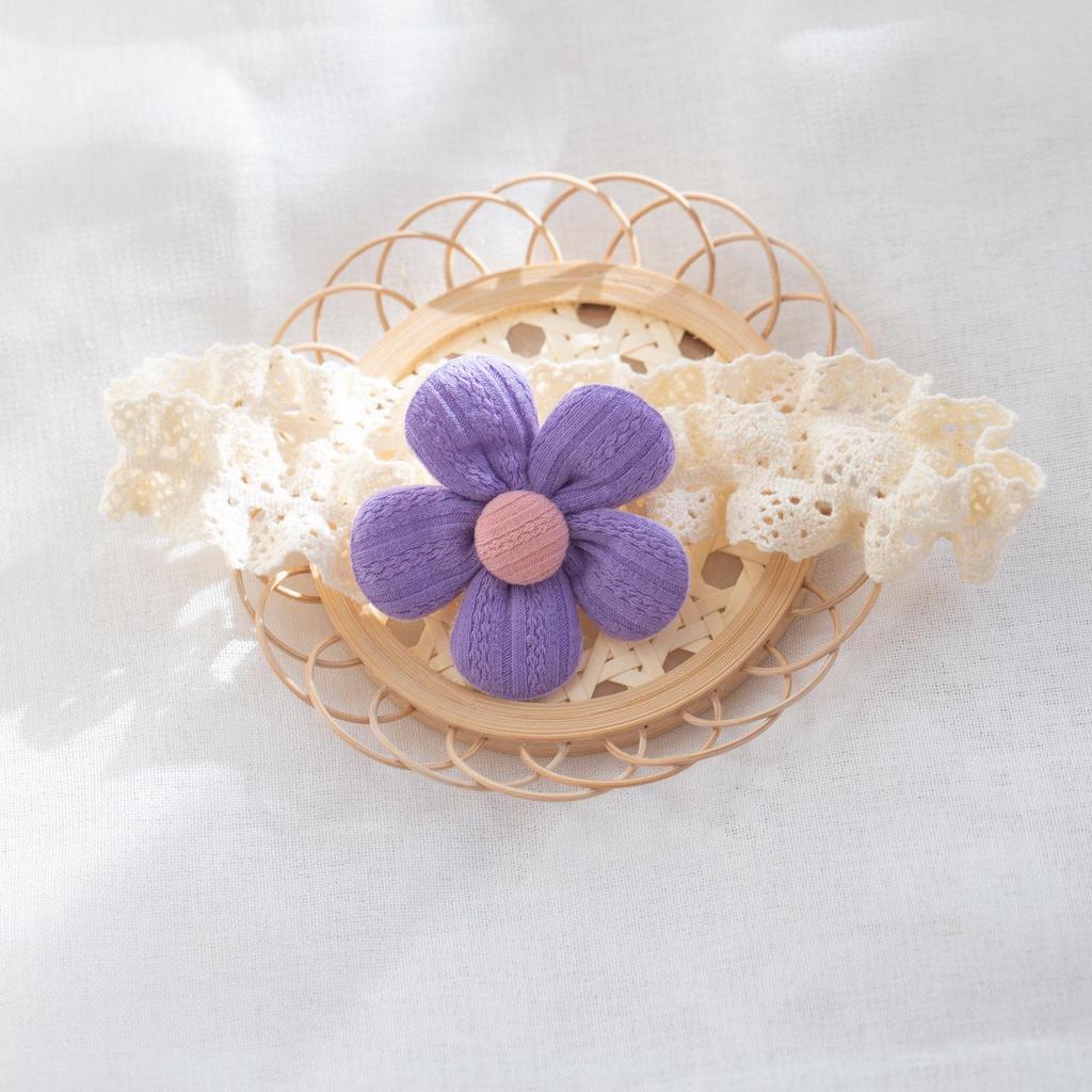 0-3 Yr Baby Headband: Gentle Fit, Flower Design for 100-Day & 1st Birthday Celebrations