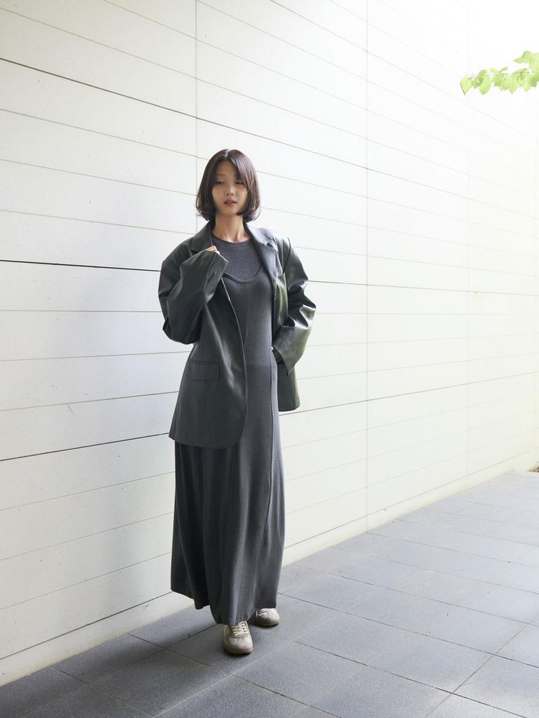Ayiholic Cashmere Faux Leather Tailor Jacket