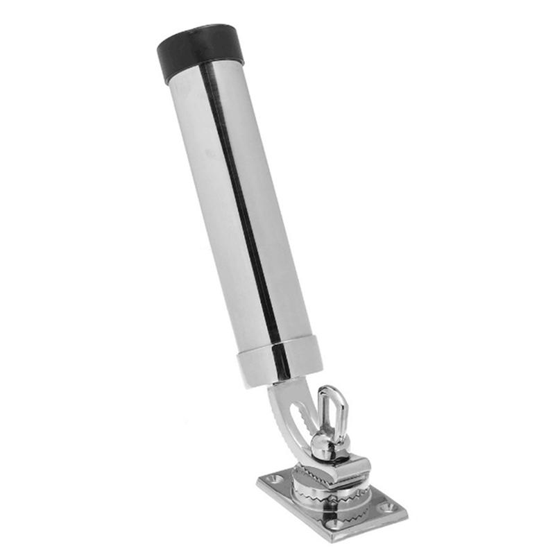 

NEW-Adjustable Fishing Rod Holder For Boat,Stainless Steel Fishing Rod Holder Deck Mount For Marine Boat Yacht срібний