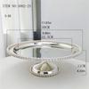 Elegante Alzata Rotonda per Torta Vassoio per Dolci in Acciaio Inossidabile per Frutta Snack Caramelle Decorazione Tavolo da Cucina e da Pranzo